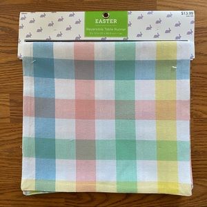 Reversible Spring Table Runner Pastel Colors